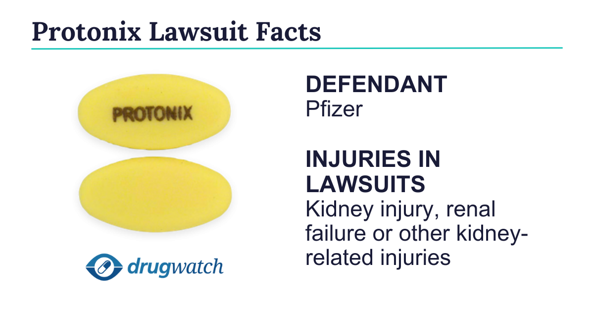 Protonix Lawsuit Facts including the defendant and injuries named in the lawsuits