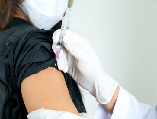 woman receiving injection